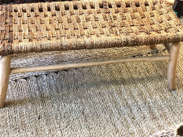 Wood & Banana Rope Bench