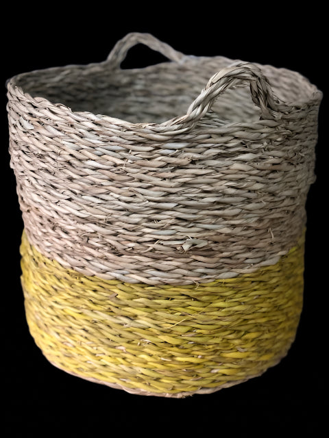 Malawian Basket Natural & Yellow