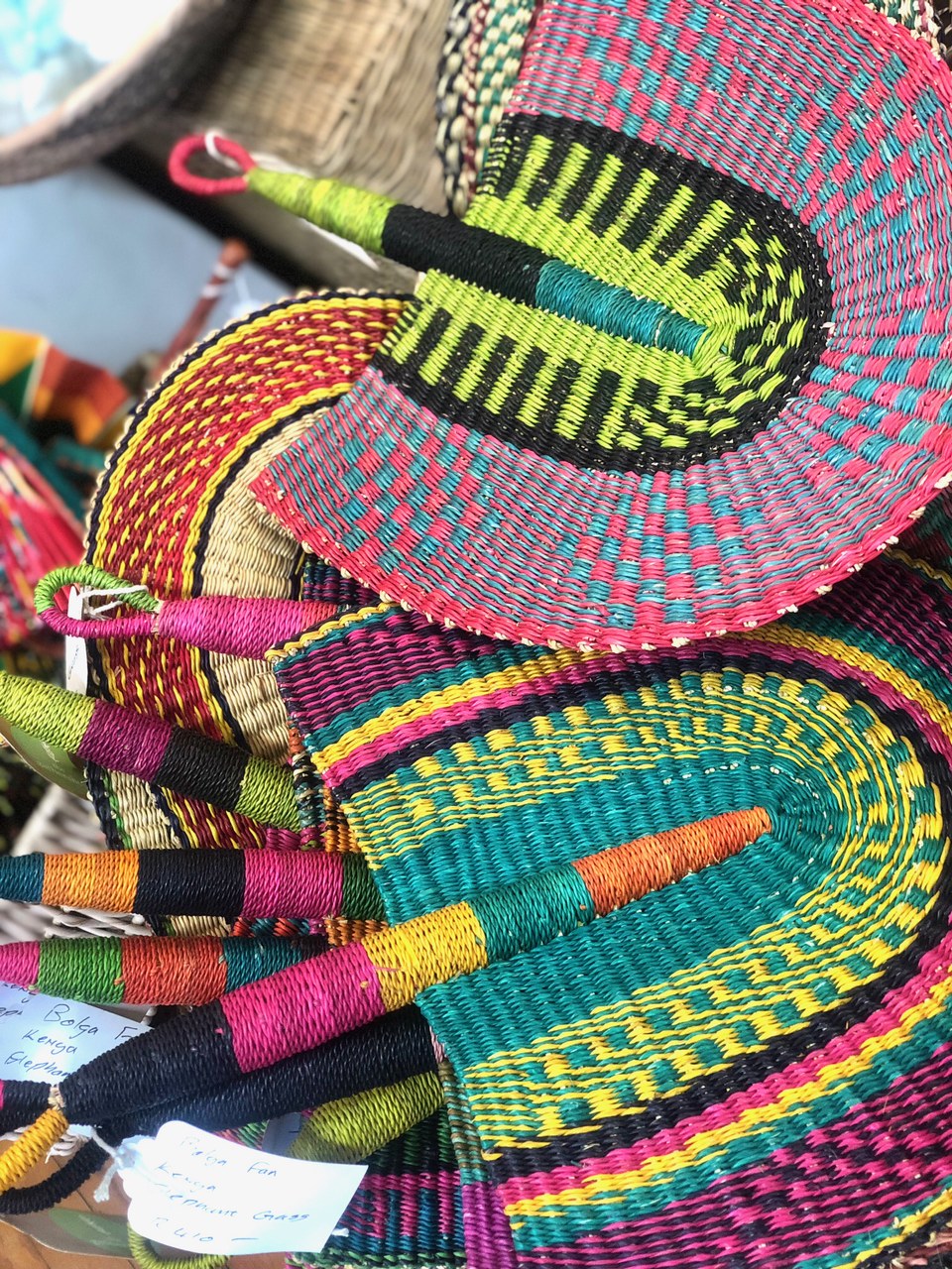 Bolga Woven Fans