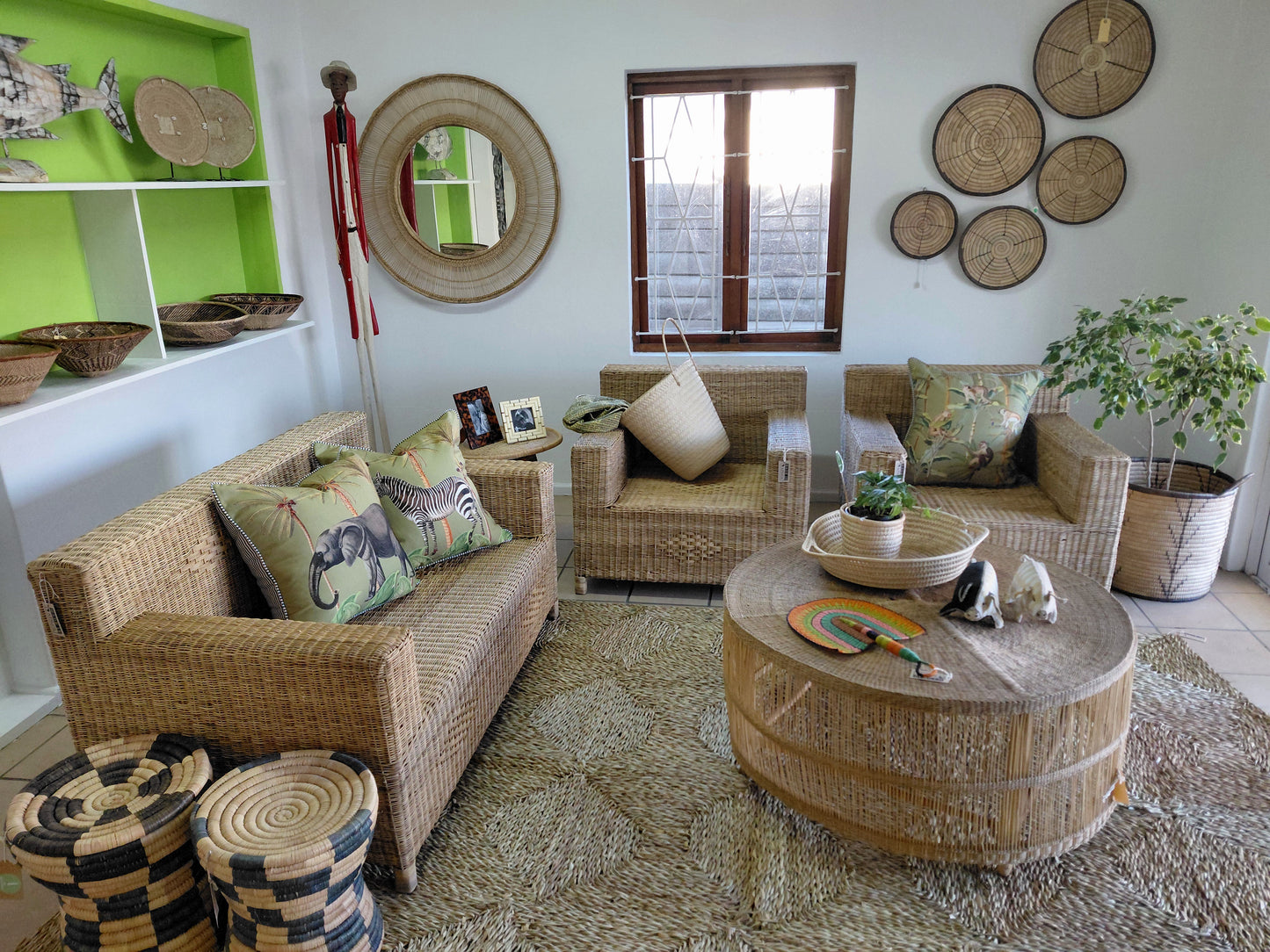 Malawian Box-styled arm chair