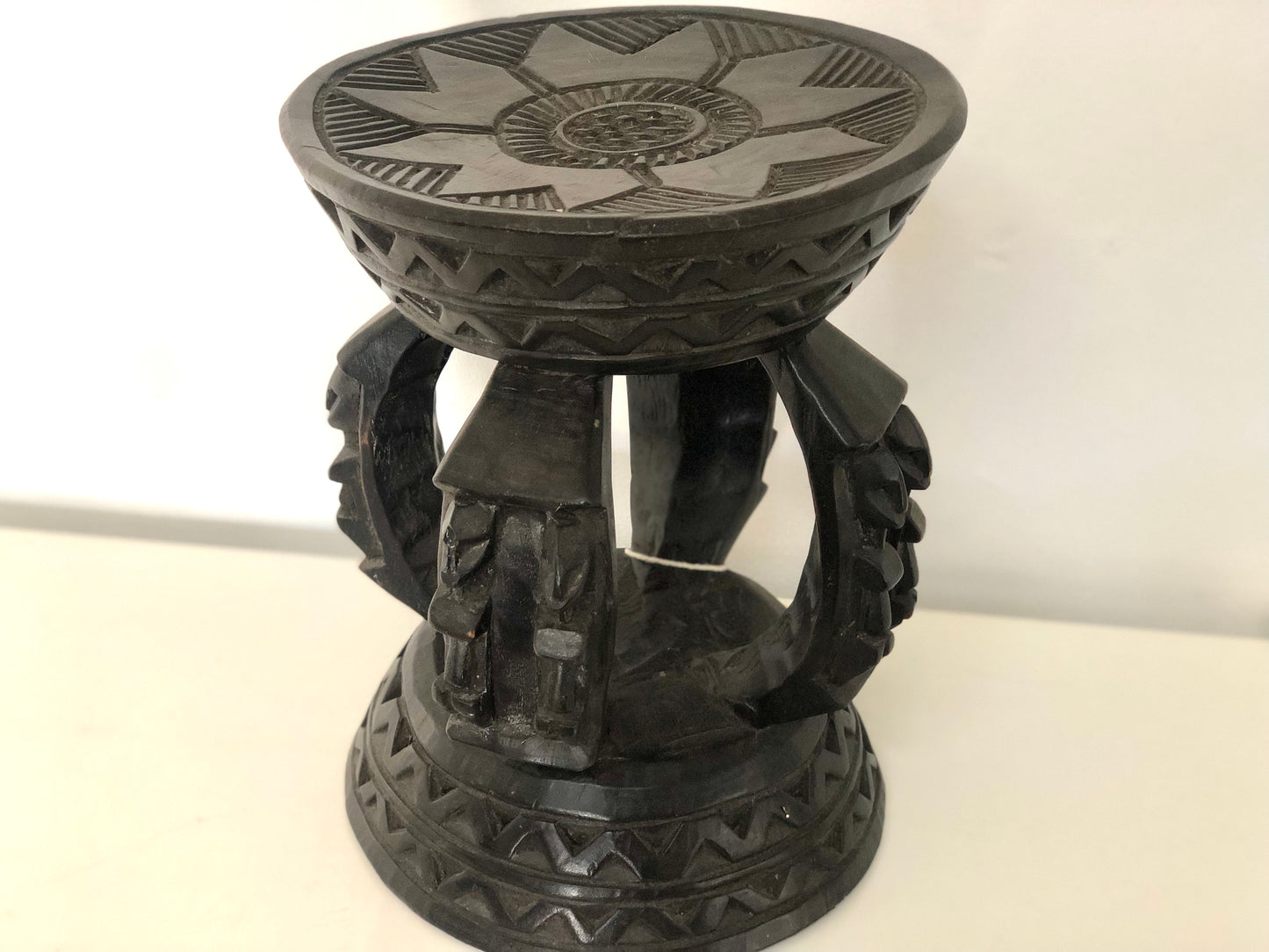 African Dogon Carved Milk Stool