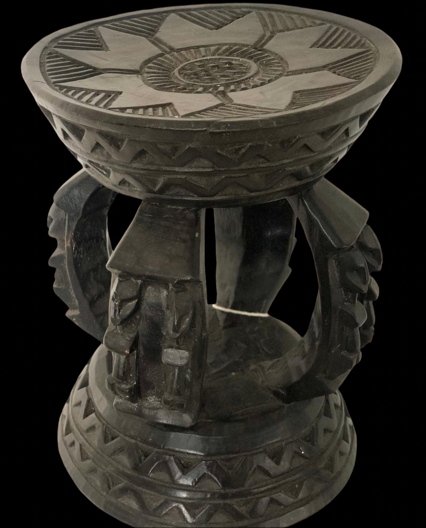 African Dogon Carved Milk Stool