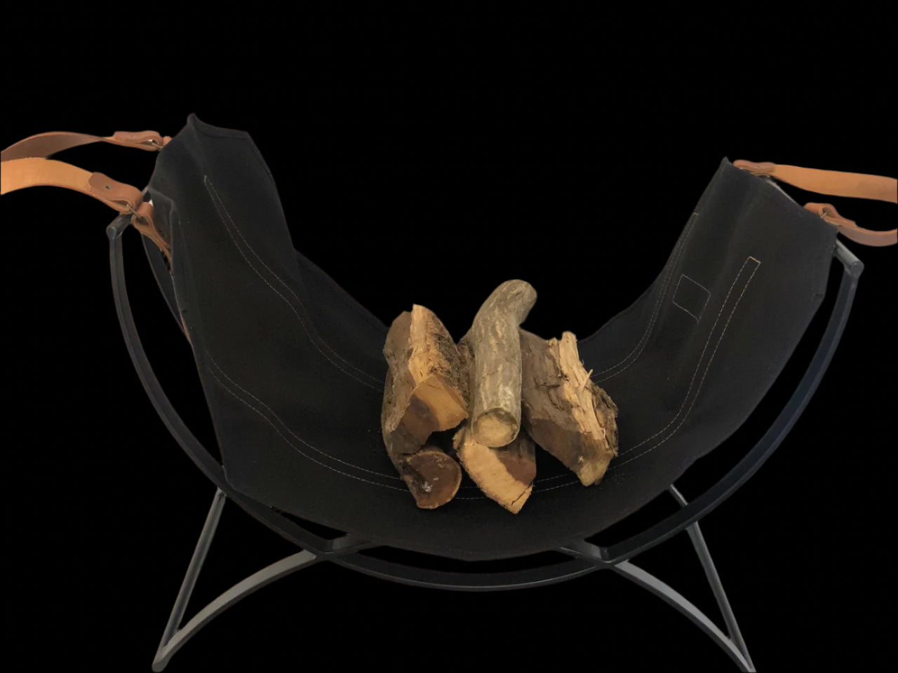 Fireplace Cradle with Canvas Carry Sling