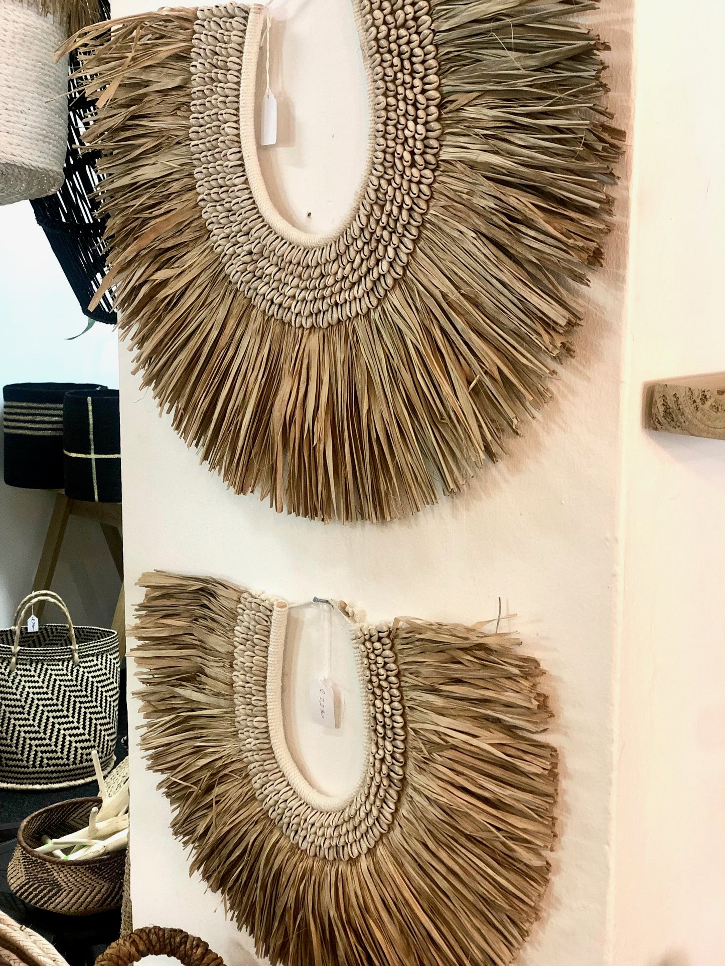 Raffia & Cowrie Wall Hanging
