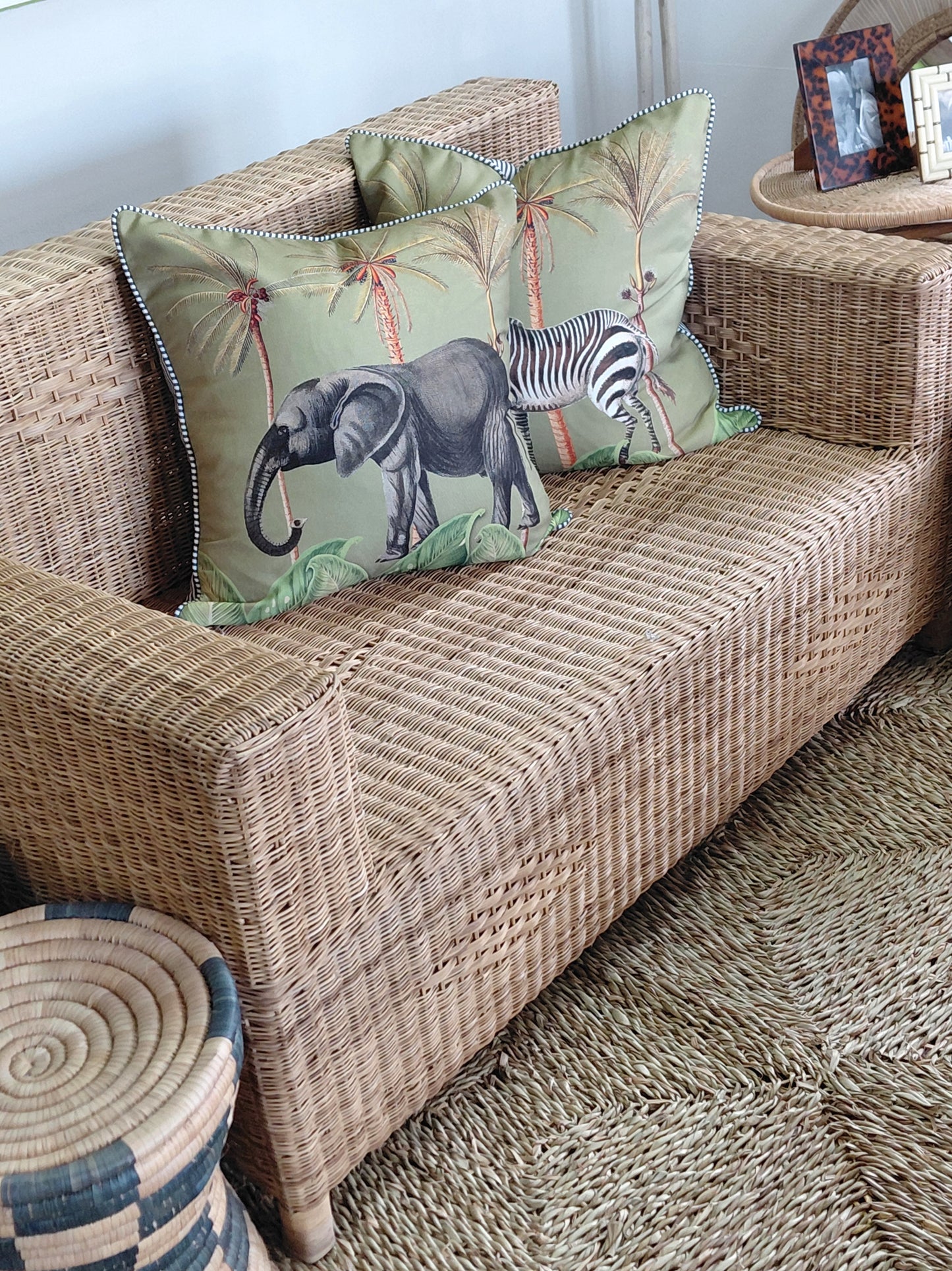Two Seater Box-styled Malawian couch