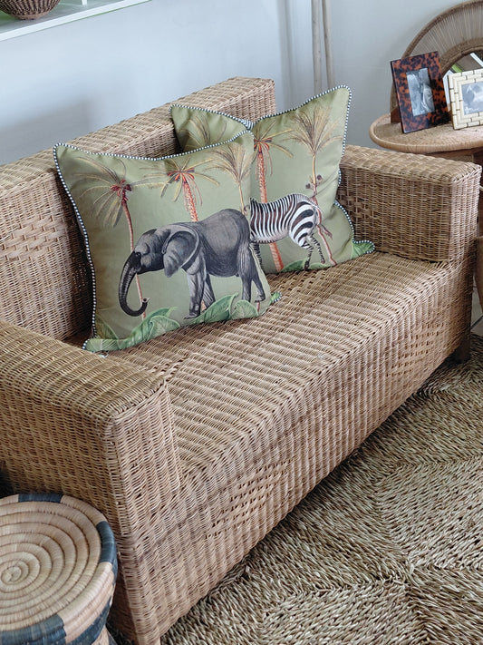 Two Seater Box-styled Malawian couch