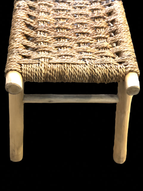 Wood & Banana Rope Bench – The Gathershop