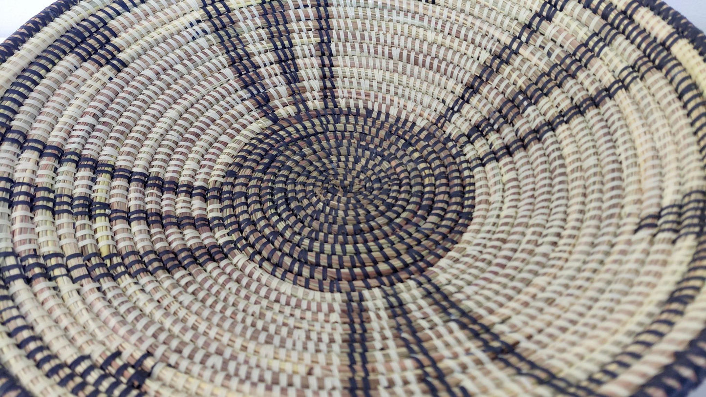 Senegalese Fele Basket Cream/Black