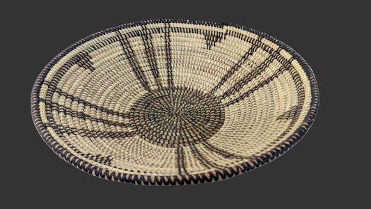 Senegalese Fele Basket Cream/Black