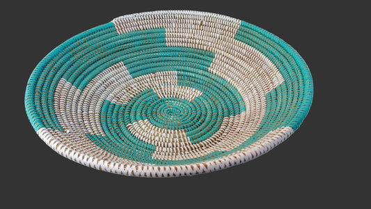 Senegalese Fele Basket Turquoise