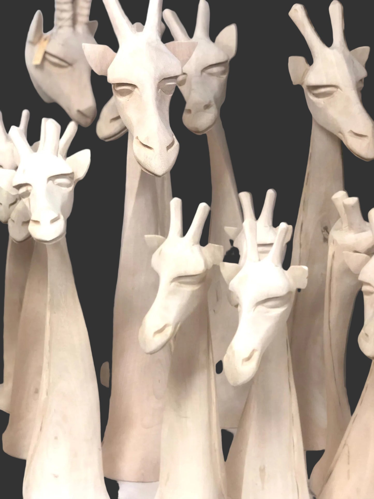 Wooden Giraffe Head