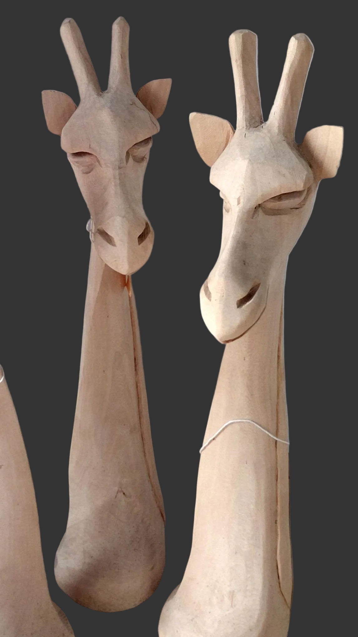 Wooden Giraffe Head