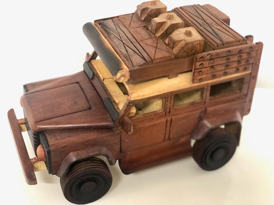 Malawian  Wooden Car   Land Rover