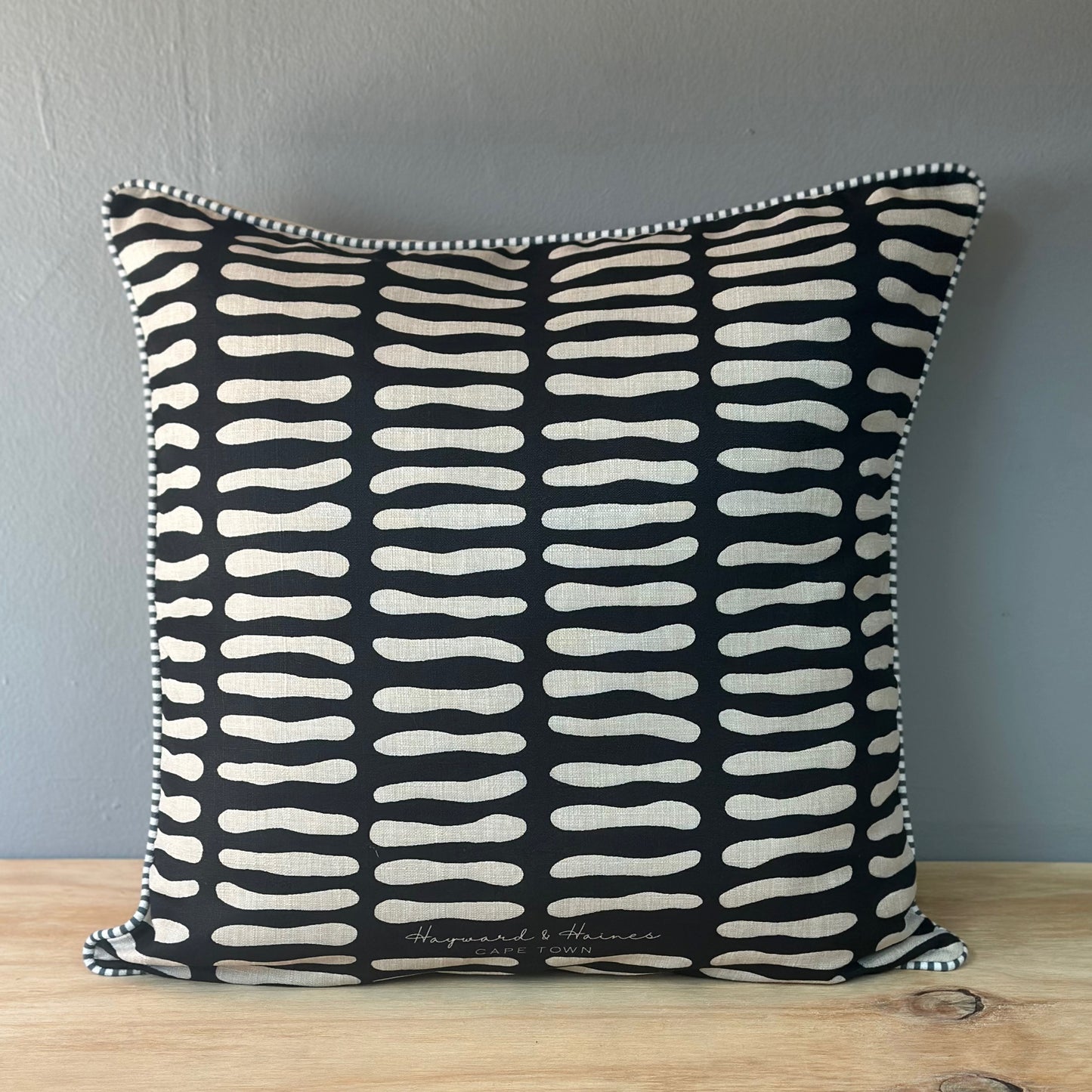 Scatter Cushion Cover  -  Linen Pod on Black
