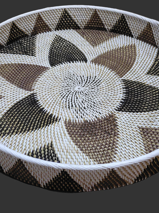 Rattan & PVC Tray  40cm