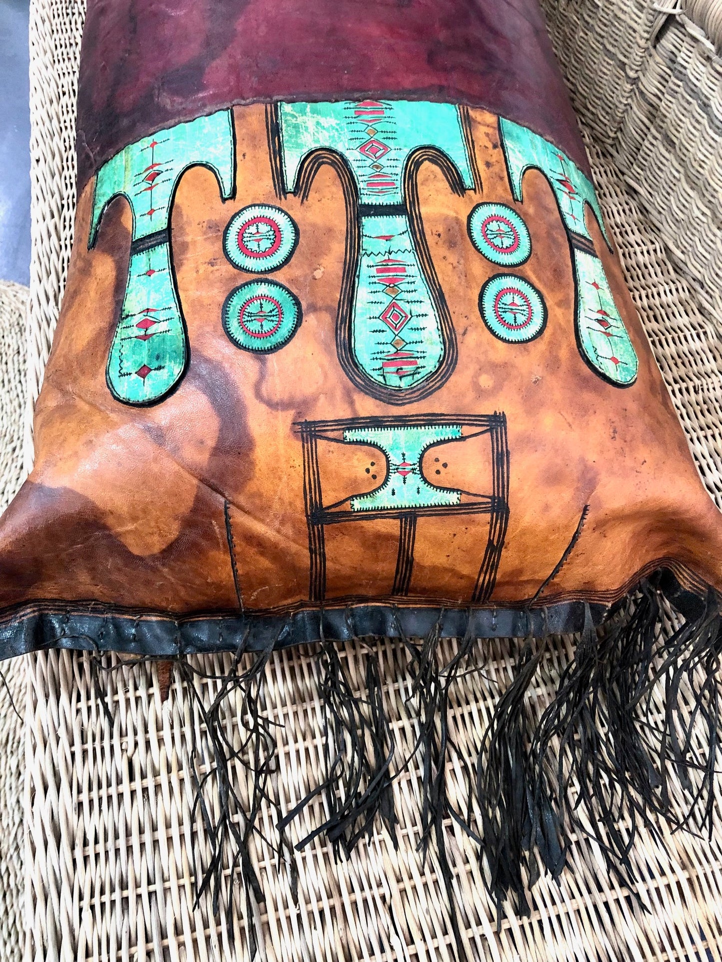 Taureg Leather Pillow